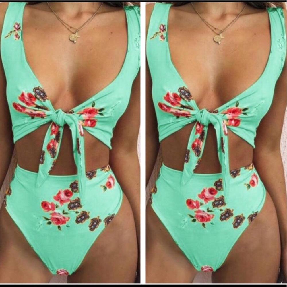 Teal High Waist Bikini